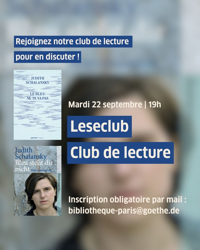Le bleu ne te va pas au Club de lecture du Goethe Intitut